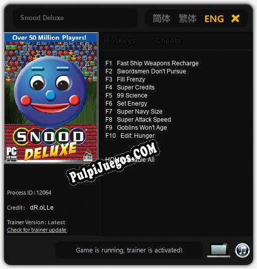 Entrenador liberado a Snood Deluxe [v1.0.8]