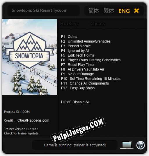 Entrenador liberado a Snowtopia: Ski Resort Tycoon [v1.0.8]