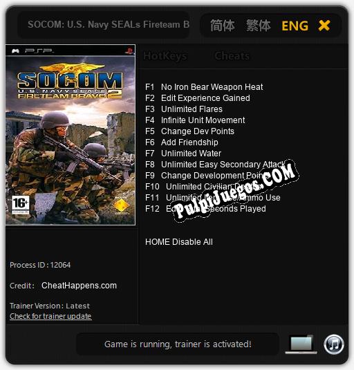 SOCOM: U.S. Navy SEALs Fireteam Bravo 2: Treinador (V1.0.81)