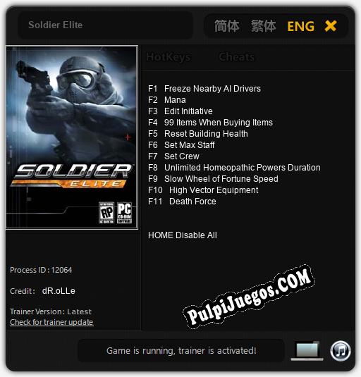 Entrenador liberado a Soldier Elite [v1.0.8]