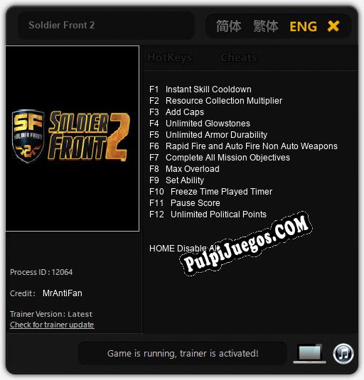 Soldier Front 2: Cheats, Trainer +12 [MrAntiFan]