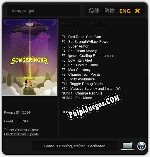 Songbringer: Cheats, Trainer +14 [FLiNG]