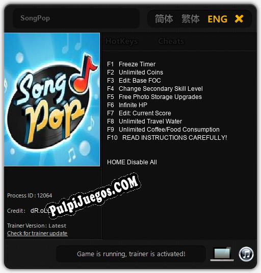 Entrenador liberado a SongPop [v1.0.6]