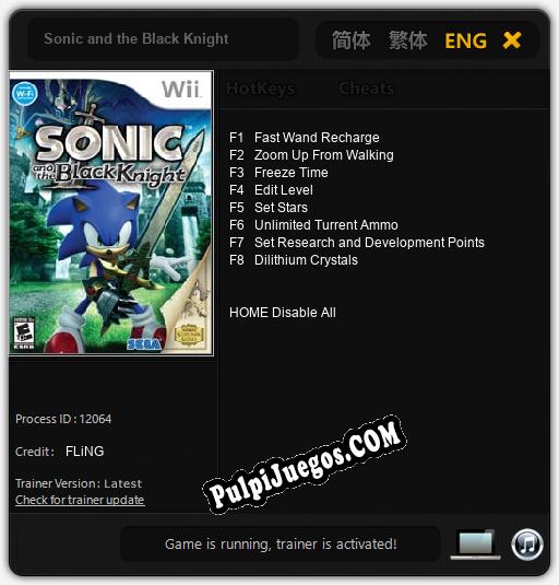 Sonic and the Black Knight: Treinador (V1.0.52)