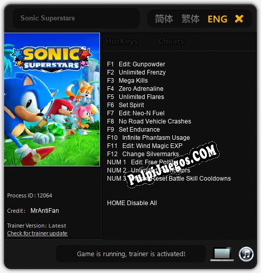 Sonic Superstars: Treinador (V1.0.72)