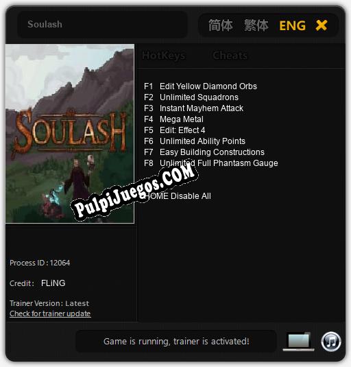 Soulash: Trainer +8 [v1.8]