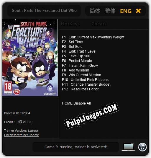 South Park: The Fractured But Whole: Treinador (V1.0.10)