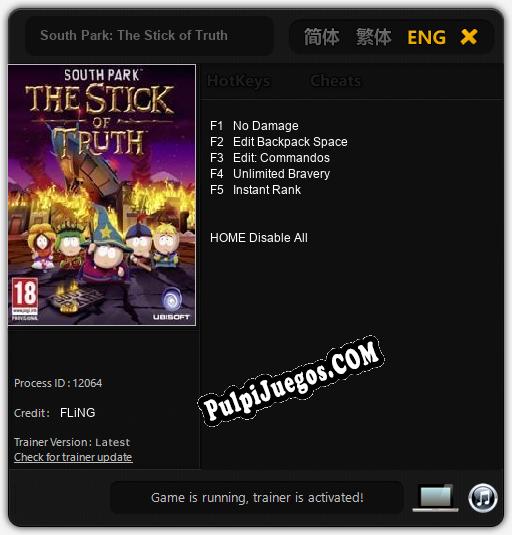 South Park: The Stick of Truth: Cheats, Trainer +5 [FLiNG]