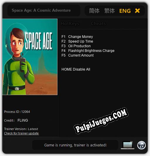 Space Age: A Cosmic Adventure: Cheats, Trainer +5 [FLiNG]