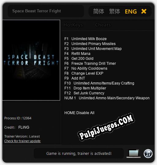 Space Beast Terror Fright: Cheats, Trainer +13 [FLiNG]