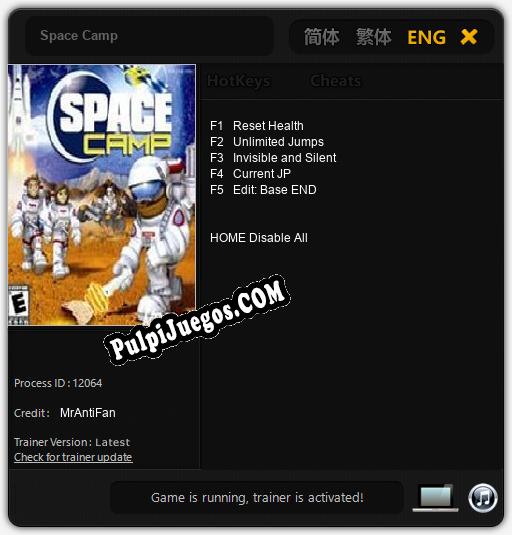 Space Camp: Cheats, Trainer +5 [MrAntiFan]