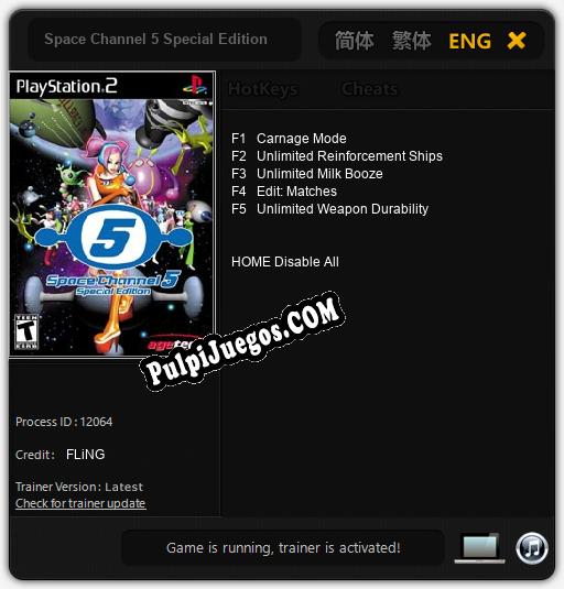 Space Channel 5 Special Edition: Treinador (V1.0.21)