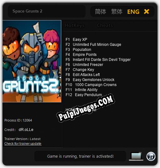 Space Grunts 2: Treinador (V1.0.46)