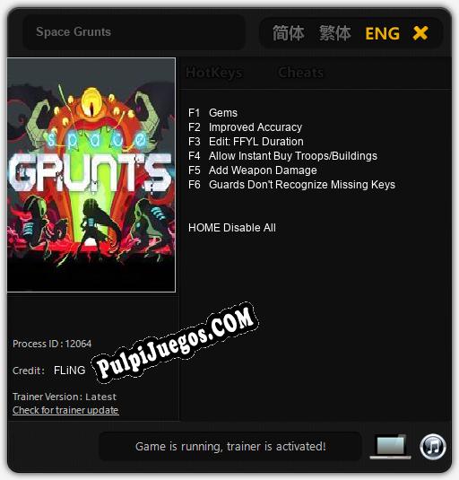 Space Grunts: Treinador (V1.0.47)