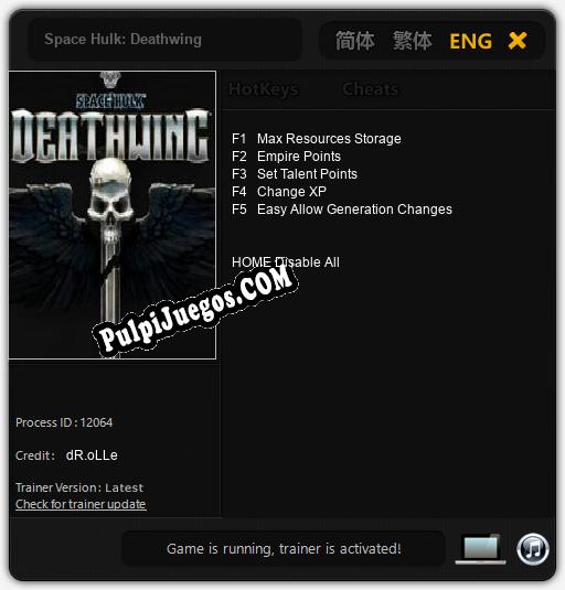 Space Hulk: Deathwing: Cheats, Trainer +5 [dR.oLLe]