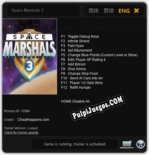 Space Marshals 3: Cheats, Trainer +12 [CheatHappens.com]