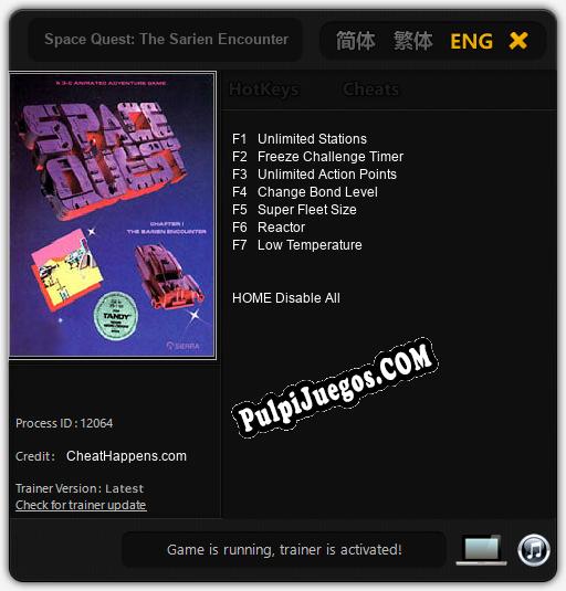 Space Quest: The Sarien Encounter: Treinador (V1.0.39)