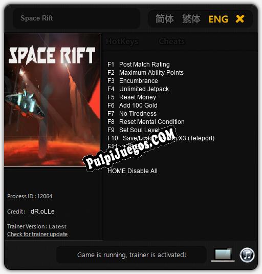 Space Rift: Cheats, Trainer +11 [dR.oLLe]