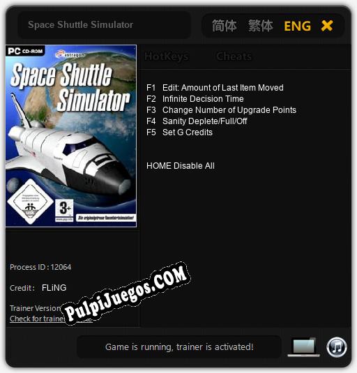 Entrenador liberado a Space Shuttle Simulator [v1.0.5]