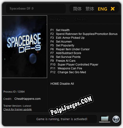 Entrenador liberado a Spacebase DF-9 [v1.0.2]