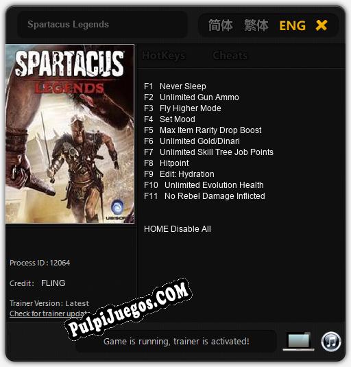 Entrenador liberado a Spartacus Legends [v1.0.3]