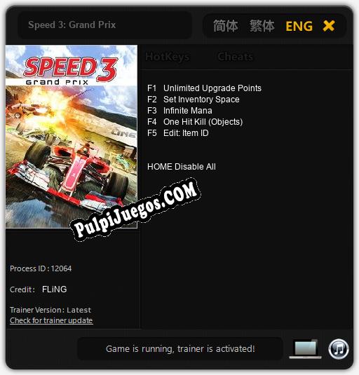 Speed 3: Grand Prix: Treinador (V1.0.12)