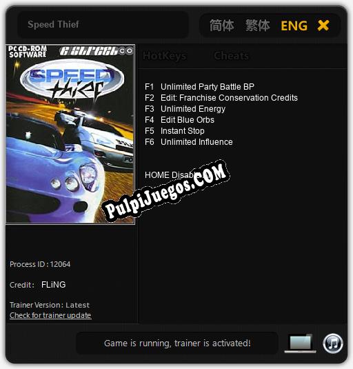 Speed Thief: Trainer +6 [v1.3]