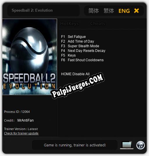 Speedball 2: Evolution: Trainer +6 [v1.7]