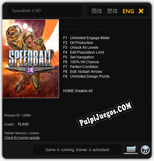 Speedball 2 HD: Trainer +9 [v1.4]