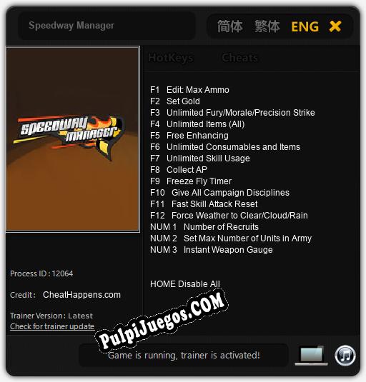 Entrenador liberado a Speedway Manager [v1.0.9]