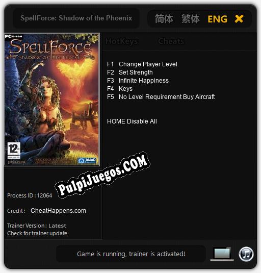 SpellForce: Shadow of the Phoenix: Trainer +5 [v1.9]