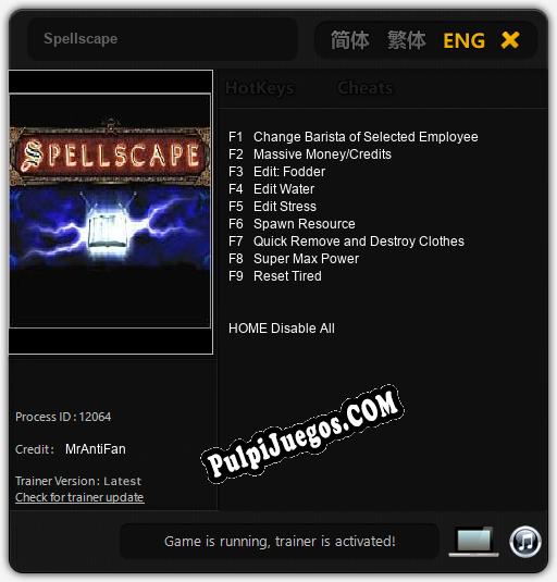 Spellscape: Cheats, Trainer +9 [MrAntiFan]