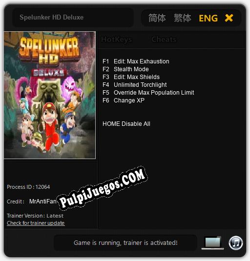 Spelunker HD Deluxe: Treinador (V1.0.63)