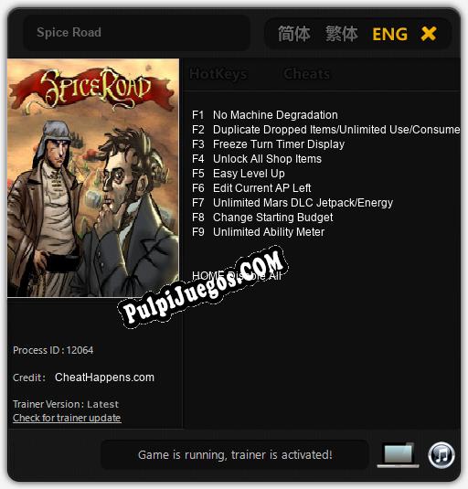 Entrenador liberado a Spice Road [v1.0.3]