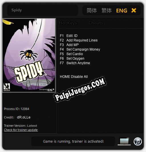 Spidy: Trainer +7 [v1.4]