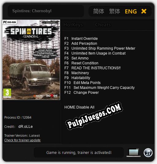 Spintires: Chernobyl: Trainer +12 [v1.4]