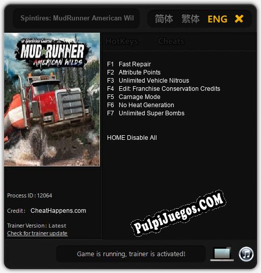 Spintires: MudRunner American Wilds: Trainer +7 [v1.2]