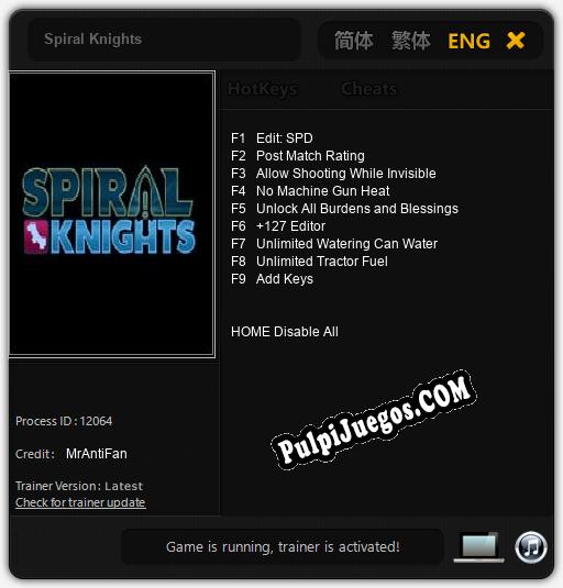 Spiral Knights: Trainer +9 [v1.1]