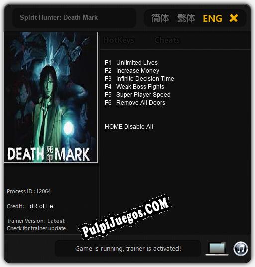 Entrenador liberado a Spirit Hunter: Death Mark [v1.0.7]