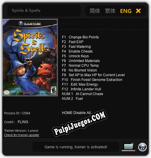 Spirits & Spells: Cheats, Trainer +14 [FLiNG]