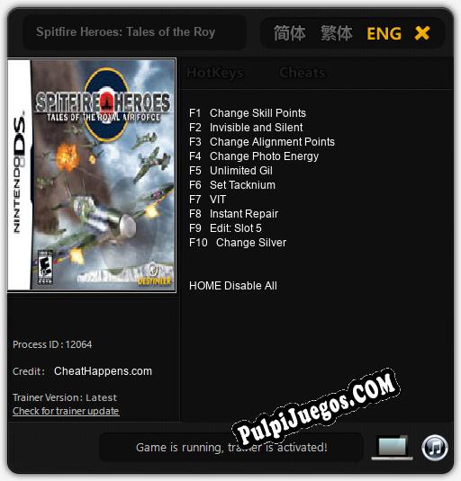 Spitfire Heroes: Tales of the Royal Air Force: Cheats, Trainer +10 [CheatHappens.com]