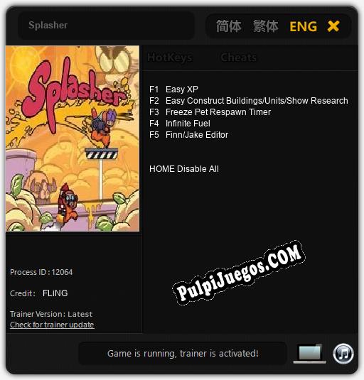 Entrenador liberado a Splasher [v1.0.5]