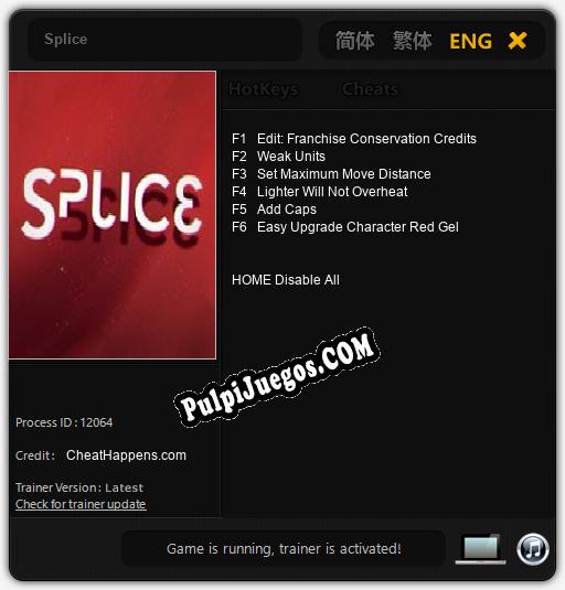 Splice: Cheats, Trainer +6 [CheatHappens.com]