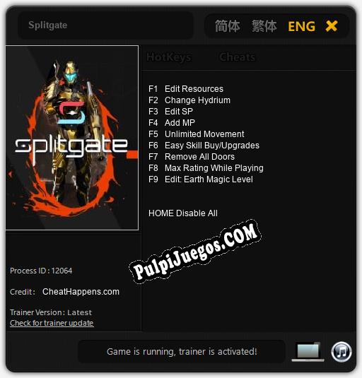 Entrenador liberado a Splitgate [v1.0.6]