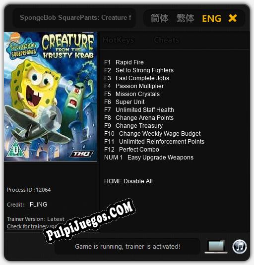 SpongeBob SquarePants: Creature from the Krusty Krab: Cheats, Trainer +13 [FLiNG]