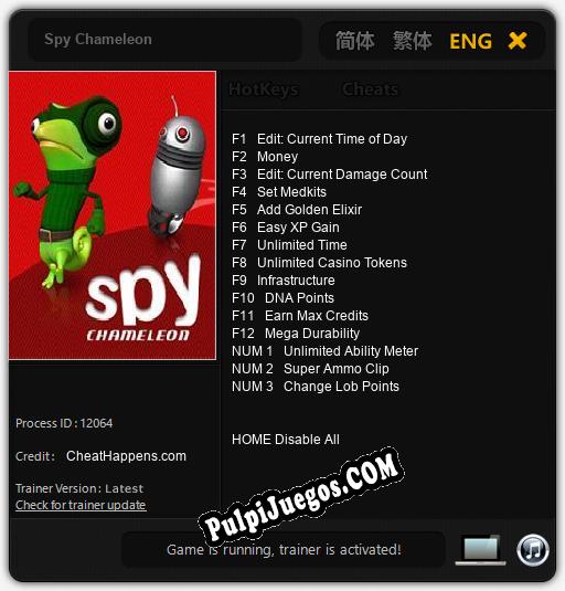 Spy Chameleon: Cheats, Trainer +15 [CheatHappens.com]