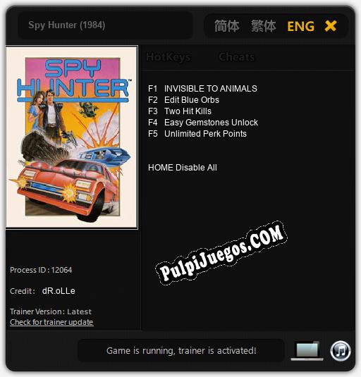 Spy Hunter (1984): Cheats, Trainer +5 [dR.oLLe]