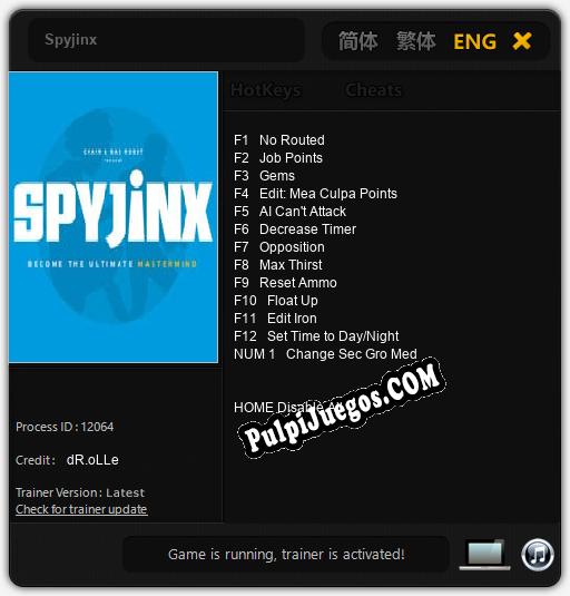 Spyjinx: Cheats, Trainer +13 [dR.oLLe]