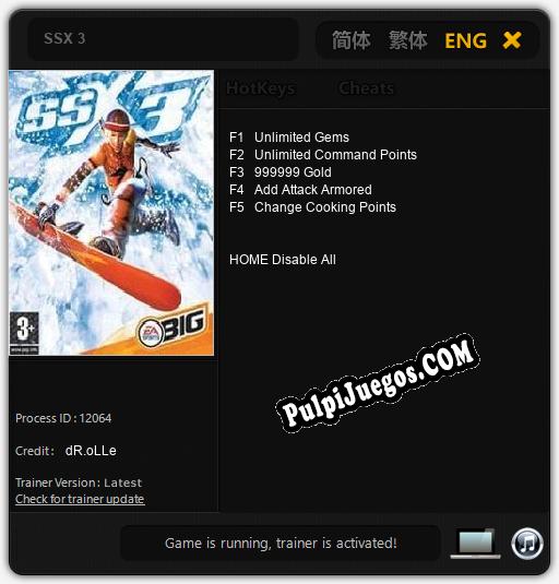 SSX 3: Treinador (V1.0.12)