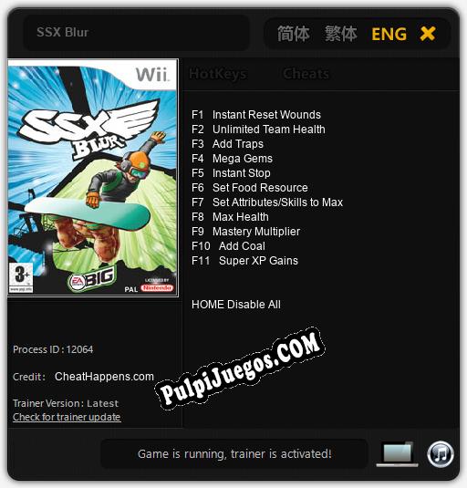 Entrenador liberado a SSX Blur [v1.0.1]